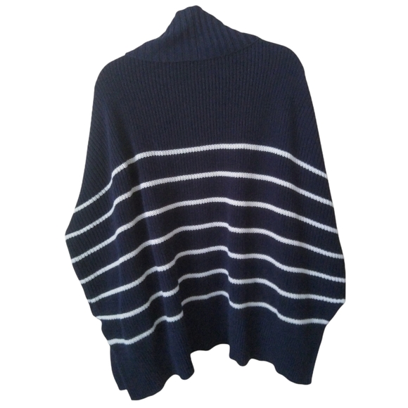 Athleta Blue White Stripe Chunky Open Cardigan S - Picture 9 of 13